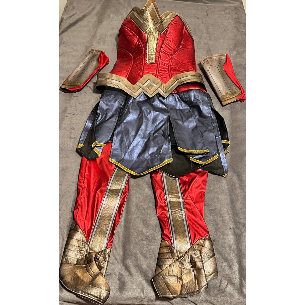 Justice League Wonder Woman Costume Set Red Gold Blue Medium 8-10